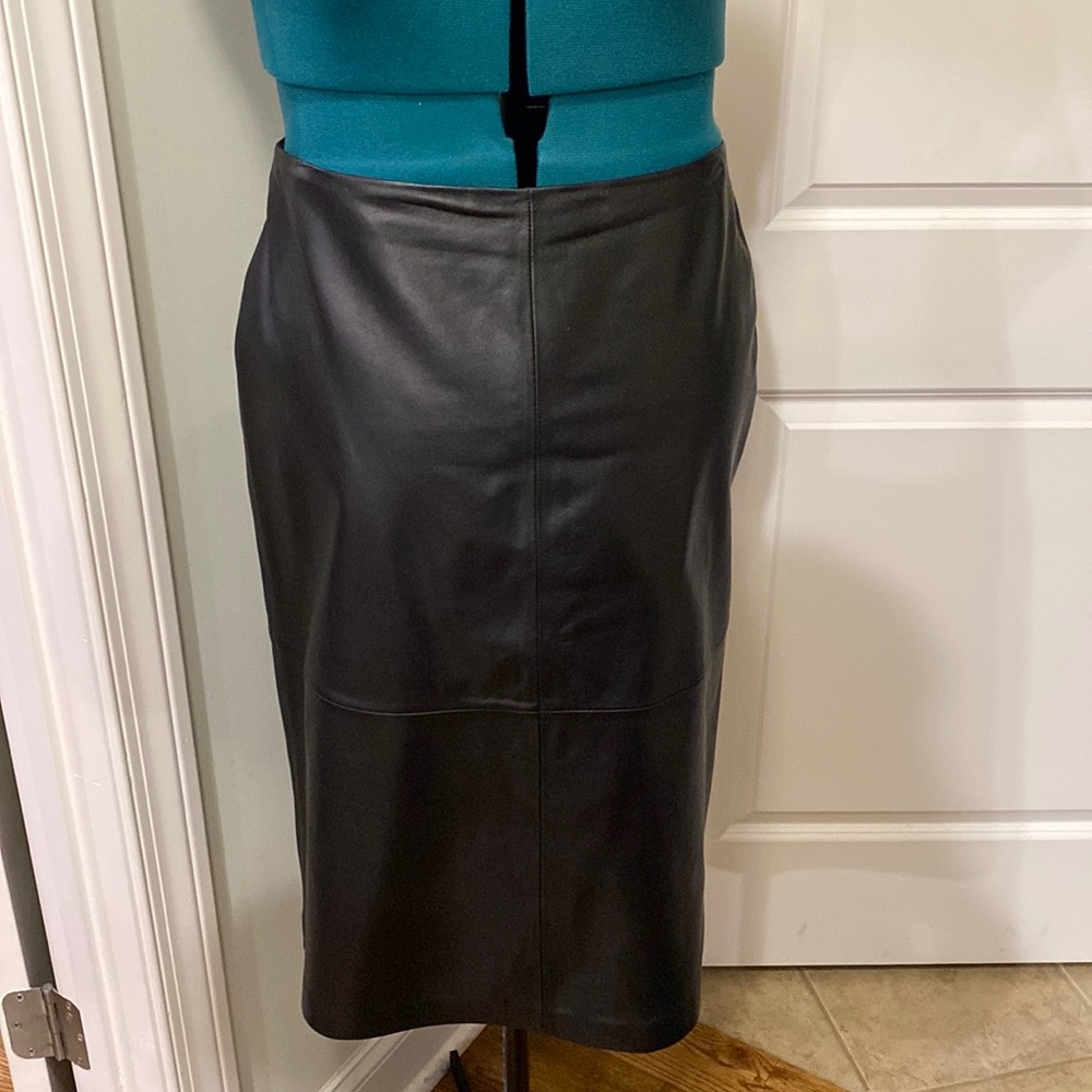 Black leather skirt from The Gap